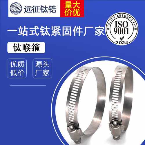 钛喉箍 27-51钛非标喉箍 钛抱箍 纯钛钛管箍