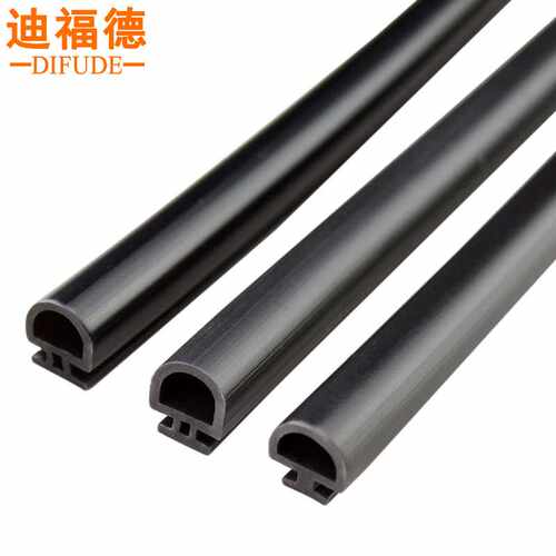 迪福德 50型铝合金门窗密封条彩铝窗隔音条平底卡式硅橡胶防水条