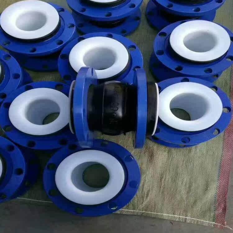 四氟橡胶OET衬软接F头油 304不锈钢法兰耐耐高温内衬PTE耐腐蚀软