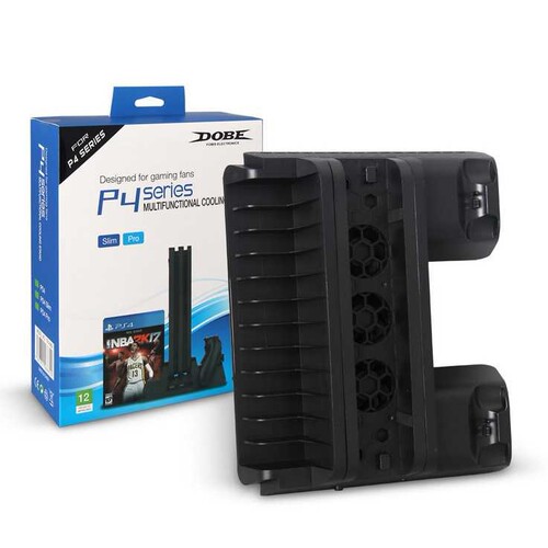 PS4/SLIM/PRO多功能散热底座 PS4底座散热风扇+碟架+双充TP4-882