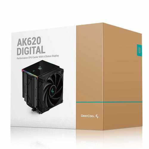 九州风神AK620数显白色CPU散热器1700针镀镍6热管FDB风扇ARGB