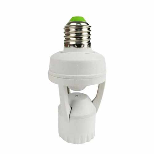 110v-240v红外线人体感应灯头 E27螺口感应灯座 LED感应开关灯座