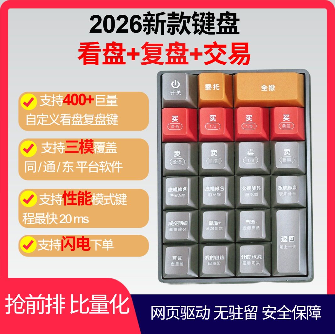 三模看盘复盘下单自定义键盘