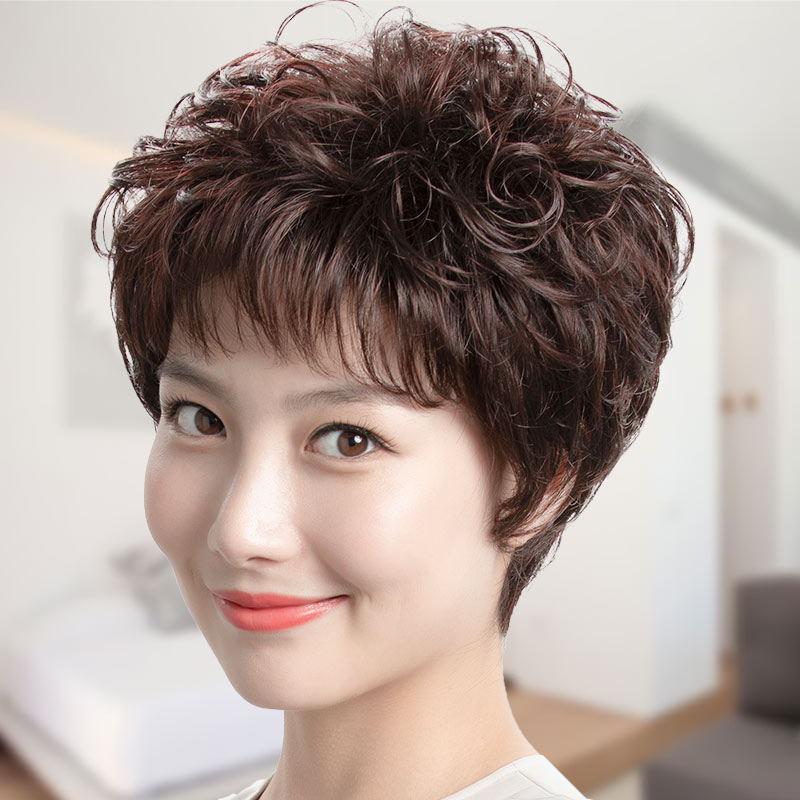 纳伊丝中老年真人发自然减龄假发