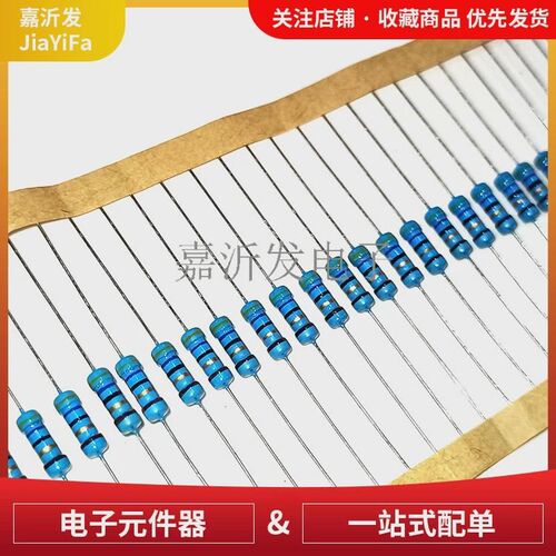 1/2W1/4W1/6W1/8W金属薄膜编织0.5W0.25W 1%电阻带,100R