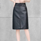 海宁真皮皮裙女绵羊皮2025新款 半身裙 秋冬高腰显瘦包臀黑色中长款