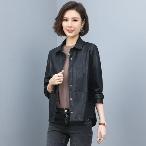 真皮皮衣女短款韩版夹克机车外套
