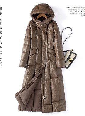 皮草海宁皮衣真皮羽绒服女中长款