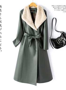 2026冬季新款海宁真皮羽绒服女中长款韩版修身绵羊皮加厚皮草外套