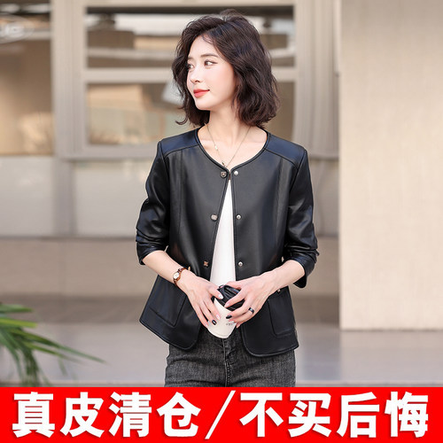 小香儿皮衣外套女短款皮夹克修身