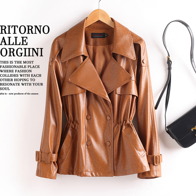 海宁真皮皮衣女短款2025新款春秋高级感皮夹克小个子收腰风衣外套