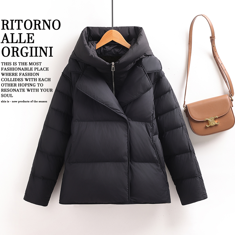 羽绒服女2025新款冬季短款小个子今年流行爆款加厚90白鸭绒外套潮