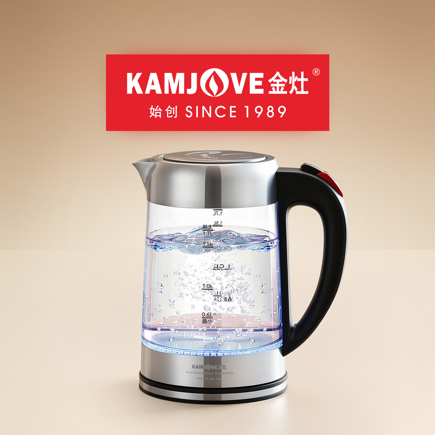 金灶耐热玻璃电热水壶家用煮水壶