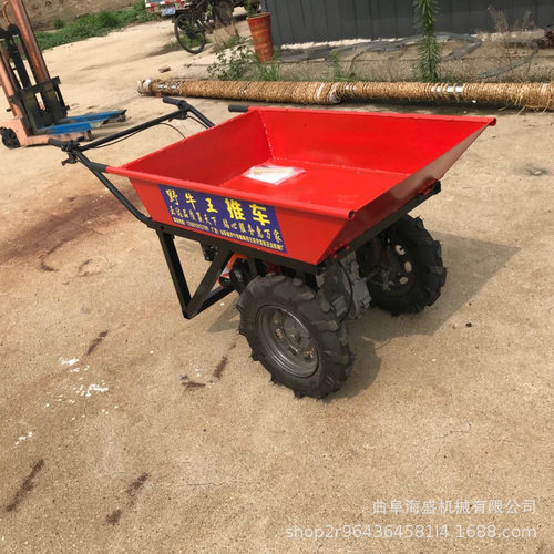 汽油款手推车 养殖场搬用工具车 建筑工地推沙灰斗车