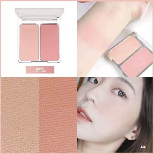 裴珠泫同款 韩国2aN双色腮红膨胀色腮紫提亮少女感女团牛奶嫩粉