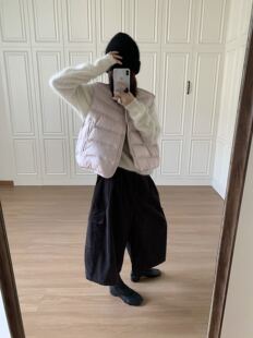 【小田直播间】2026新款马甲90白鸭绒女士冬季保暖通勤外套069