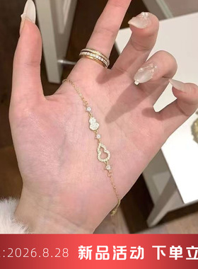 满钻微镶葫芦手链福禄双全女款大气轻奢小众手饰送对象礼物