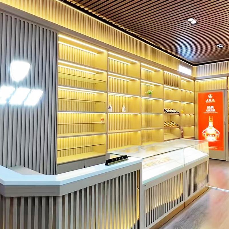 烟柜台展示柜便利店烟柜收银台玻璃柜台超市烟酒展示柜香烟转角柜