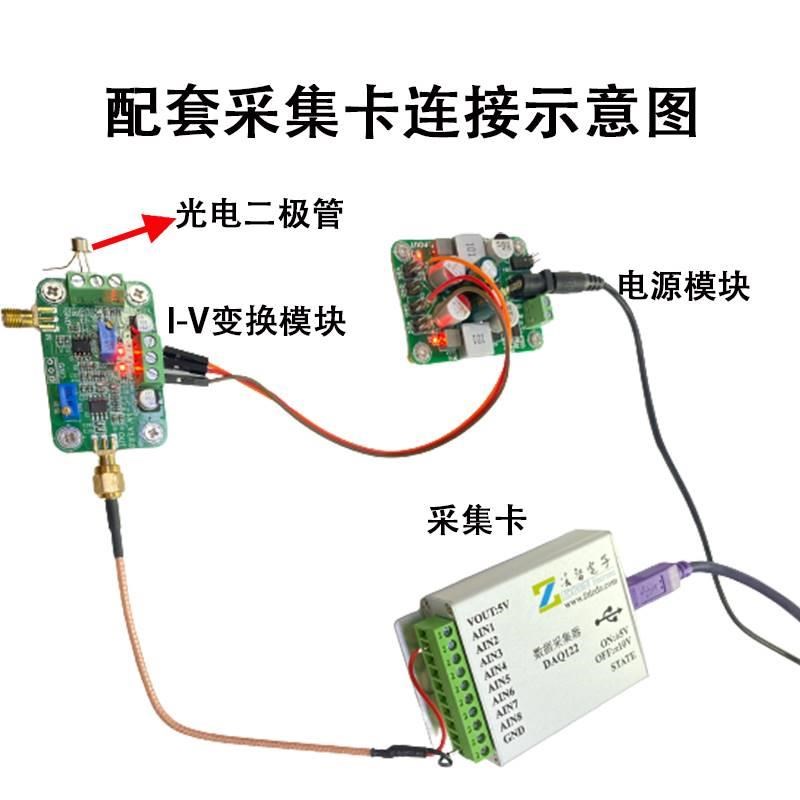 IV转换放大器硅PIN光电二极管mA级电流转电压信号放大光电放大器