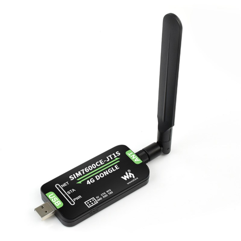 SIM7600CE-JT1S 4G加密狗模块支持USB/UART通信,实现2G/3G/4G全网图片