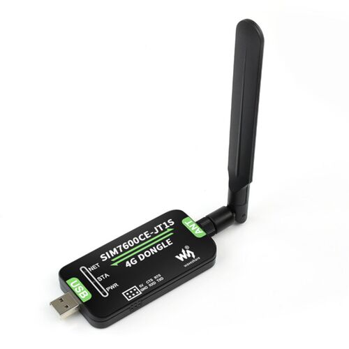 SIM7600CE-JT1S 4G加密狗模块支持USB/UART通信,实现2G/3G/4G全网