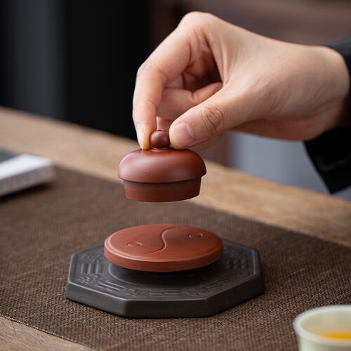 宇轩紫砂太极八卦壶承茶杯垫盖碗泡茶壶可转动垫子茶宠摆件底座托
