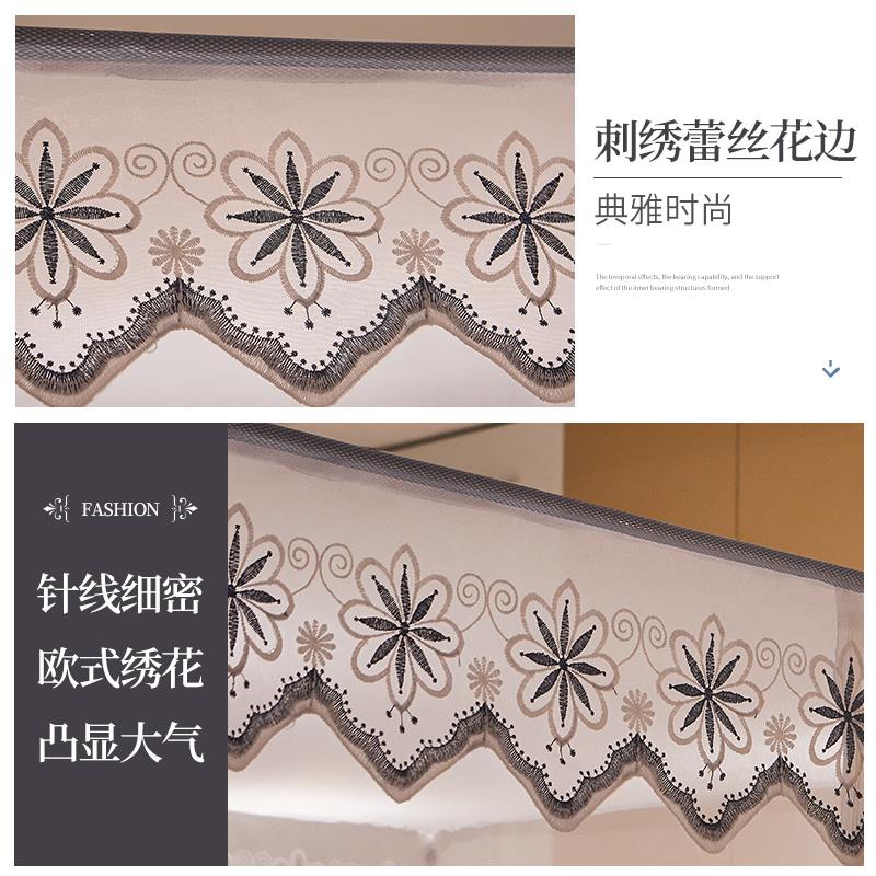 新款夏季蚊帐家用蒙古包防摔儿童围栏1.5米1.8m1.2床支架纹账2米