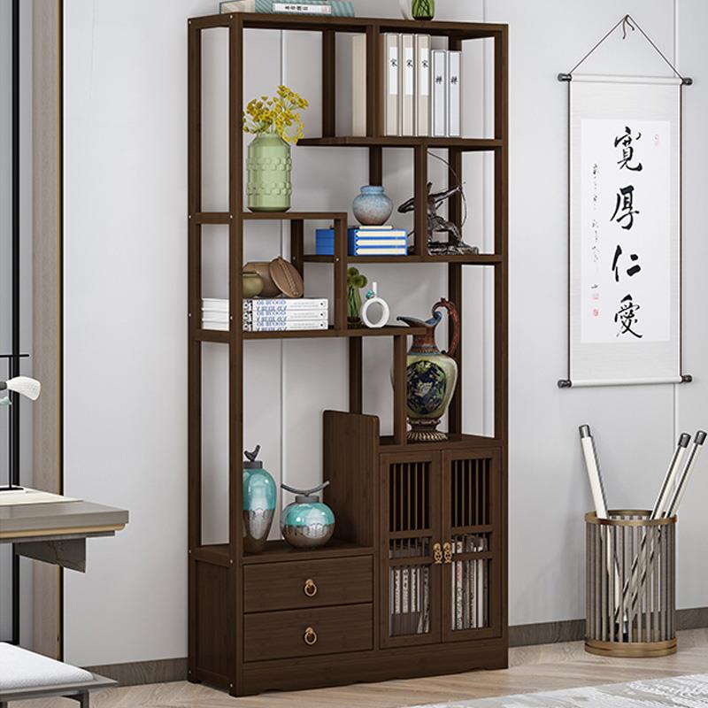 博古架实木中式多宝阁古董茶具柜子茶叶架子展示架茶室隔断置物架