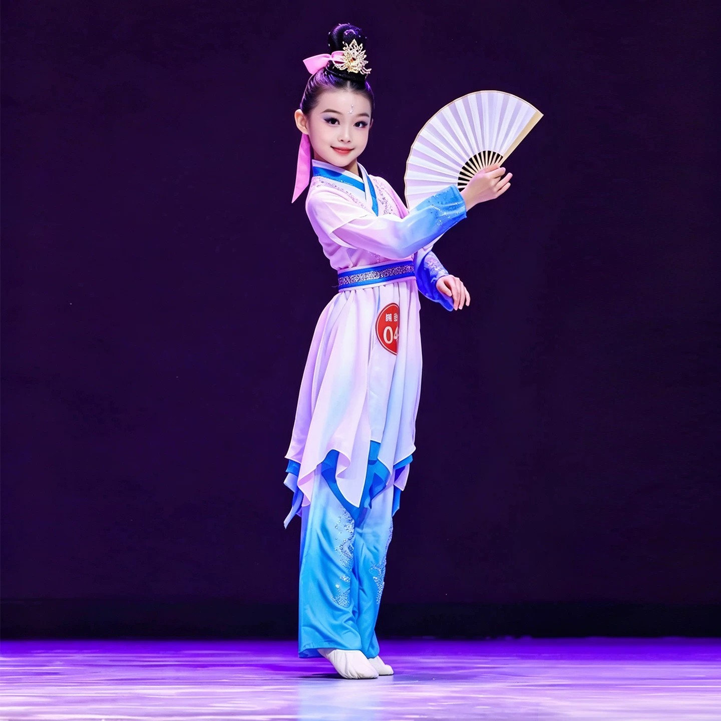 一童一扇儿童古典舞演出服女童古典舞服装古典舞练功服女童衣服