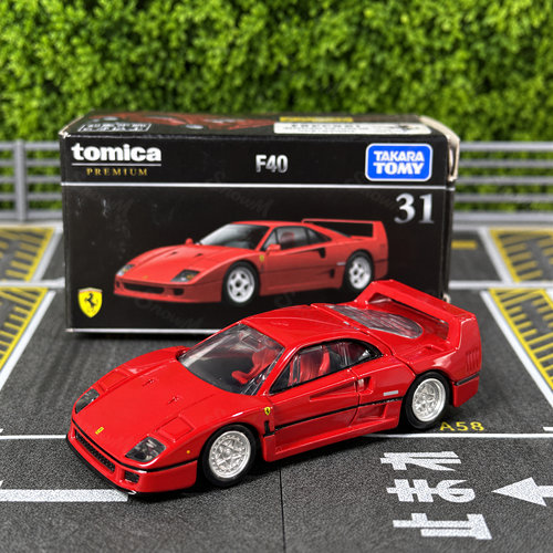 多美卡Tomica Tomy合金玩具车模型 黑盒TP31法拉利F40 后引擎可开