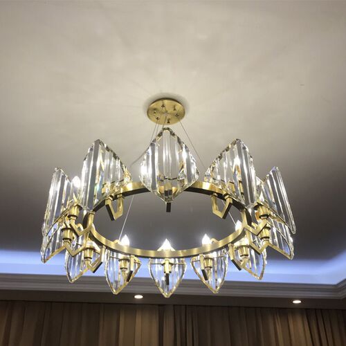 轻奢后现代水晶吊灯客厅灯铁艺大气别墅奢华卧室餐厅灯简约港式灯