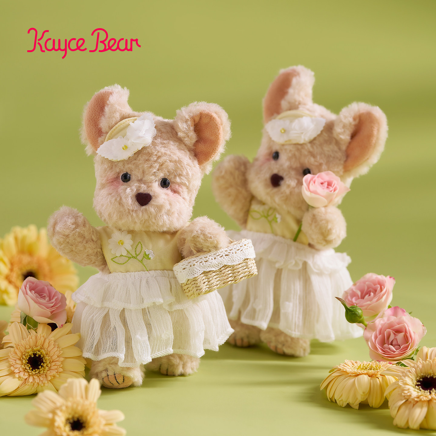 【新品】KayceBear凯西和熊泡芙小狗玩偶五关节毛绒公仔生日礼物