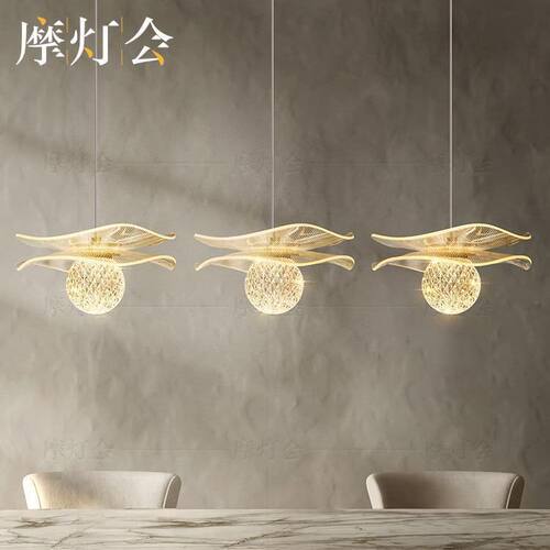 摩灯会 餐厅灯 2023新款圆餐桌法式吧台灯网红设计师轻奢岛台吊灯