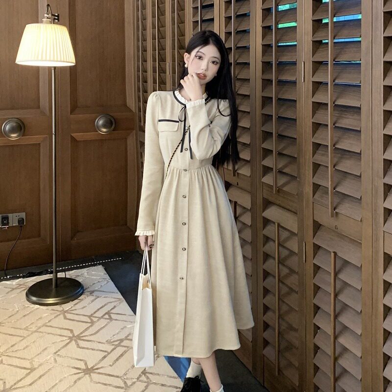 小香风连衣裙女春秋2024