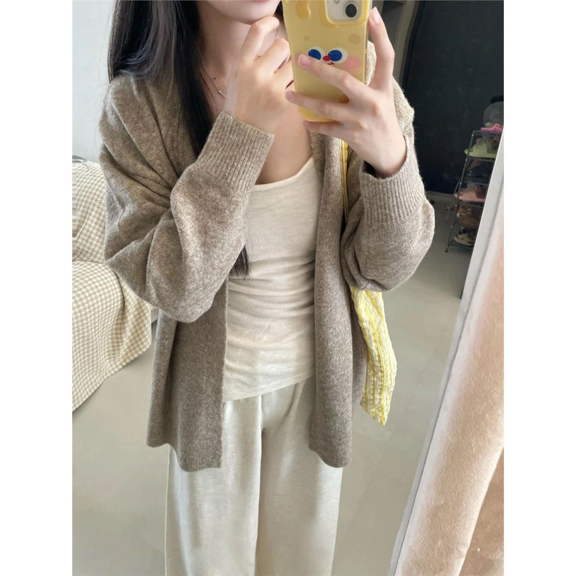 韩版开衫毛衣女春秋新款