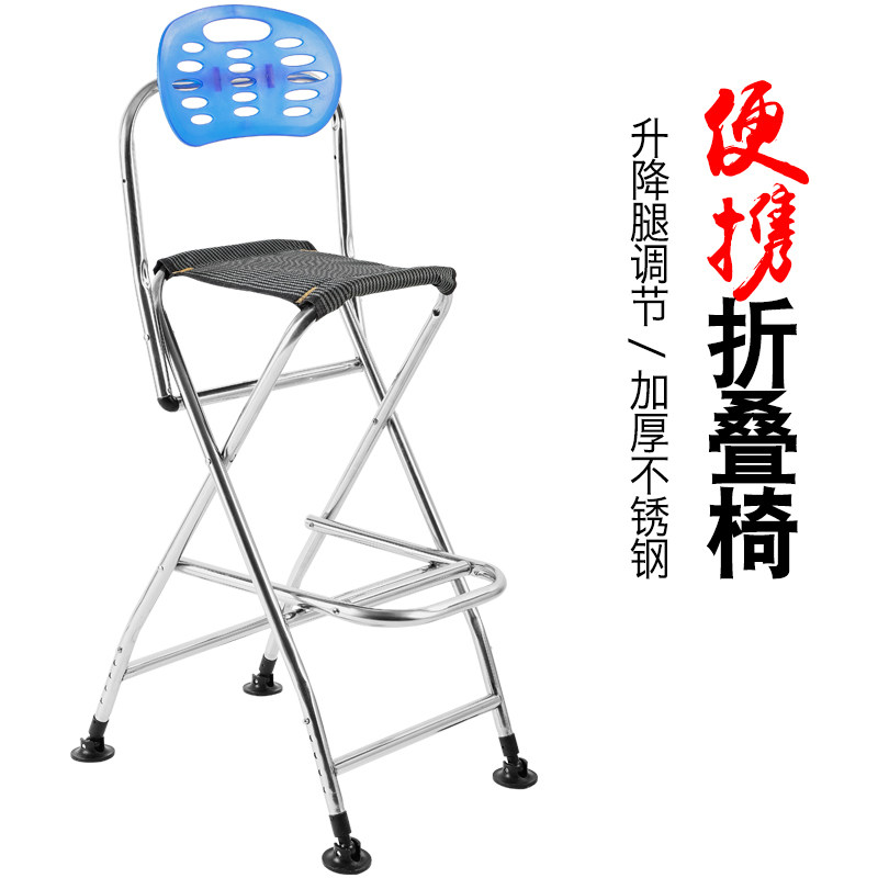 桥钓椅新款不锈钢钓椅多功能摺叠钓凳可携式桥上钓鱼高脚可伸缩钓