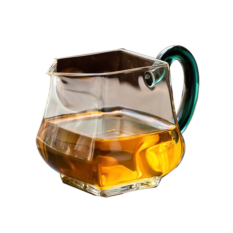 耐热加厚茶海玻璃茶具手工四方公道杯功夫茶具分茶公杯方底分茶器