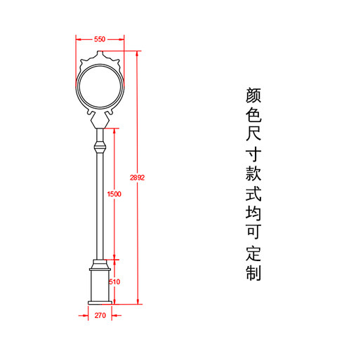 定制复古铁艺摆件纯手工打造防腐防锈户外街头立柱钟落地钟