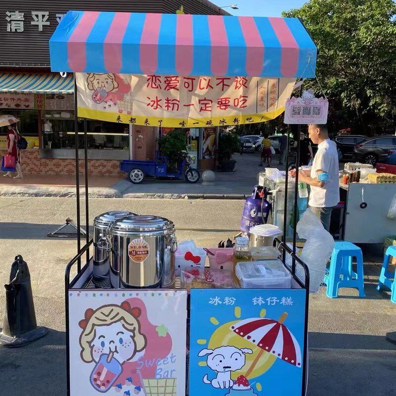 摆摊小推车可折叠可移动摆货车货架摆摊展示架推车置物架推车架子
