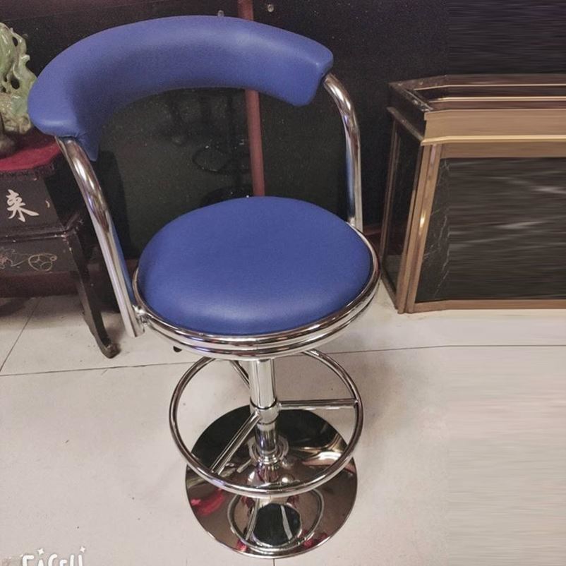 吧台椅升降调节家用靠抱婴袋轮升降椅收银柜台凳子圆形旋转椅子高