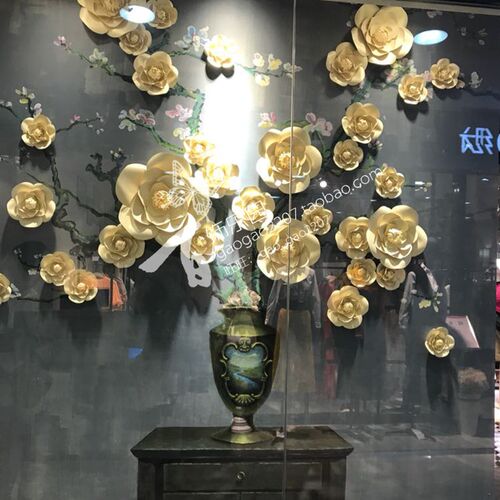 橱窗展示婚庆影楼背景活动装饰舞台道具Z074大型成品32朵组合纸花