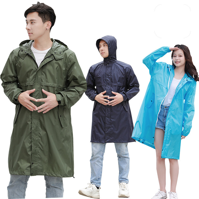 雨衣男夏季超薄外套徒步长款全身防暴雨大码风衣式透气雨披女时尚