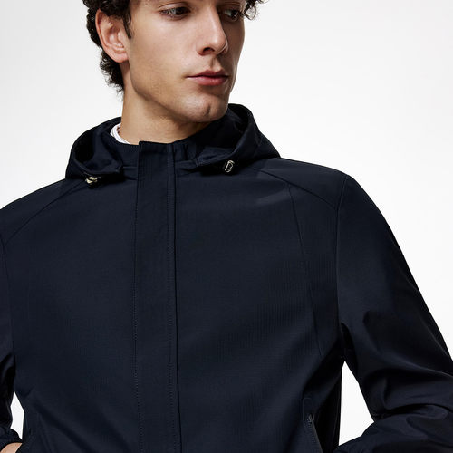 春秋休闲宽松连帽可拆卸夹克外套