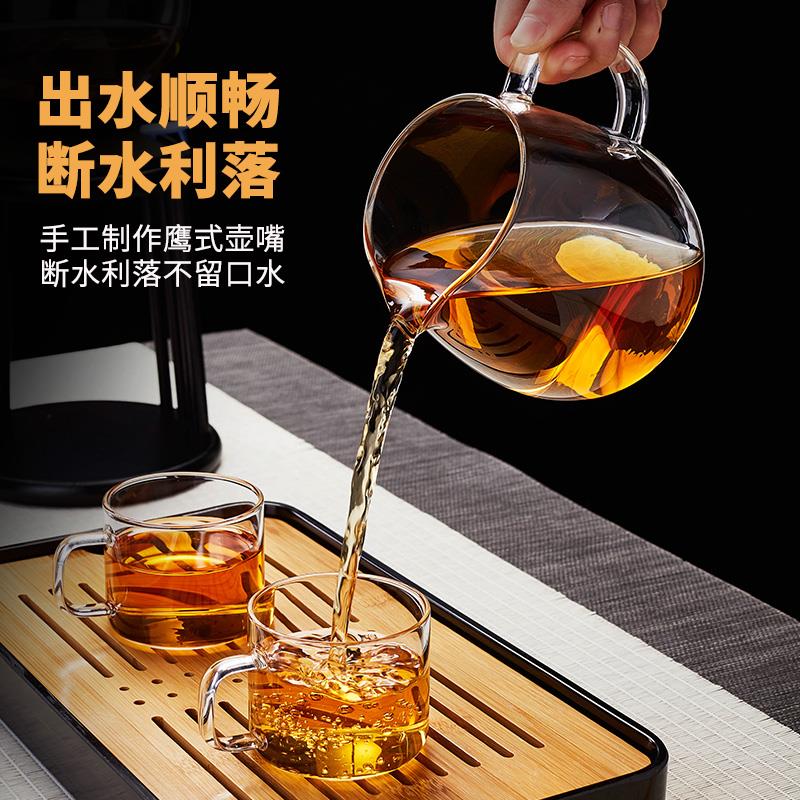 自动玻璃茶具套装懒人泡茶神器水塔家用泡茶壶网红冲茶器功夫茶杯