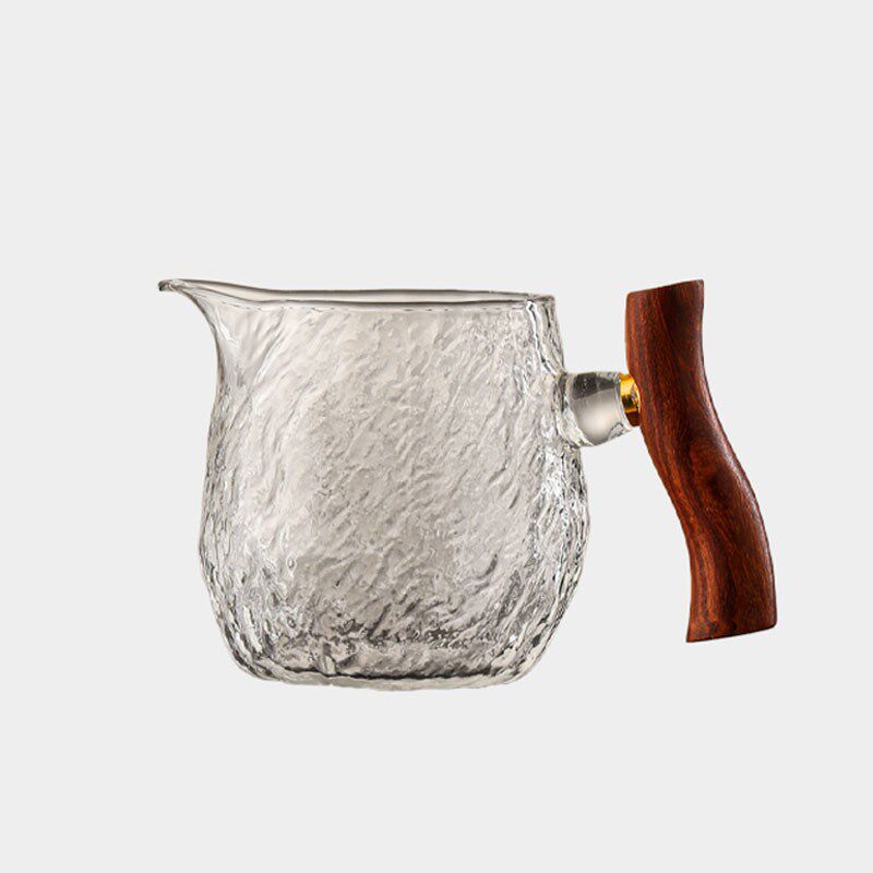 日式木把公道杯带手柄龙胆分茶水公道杯