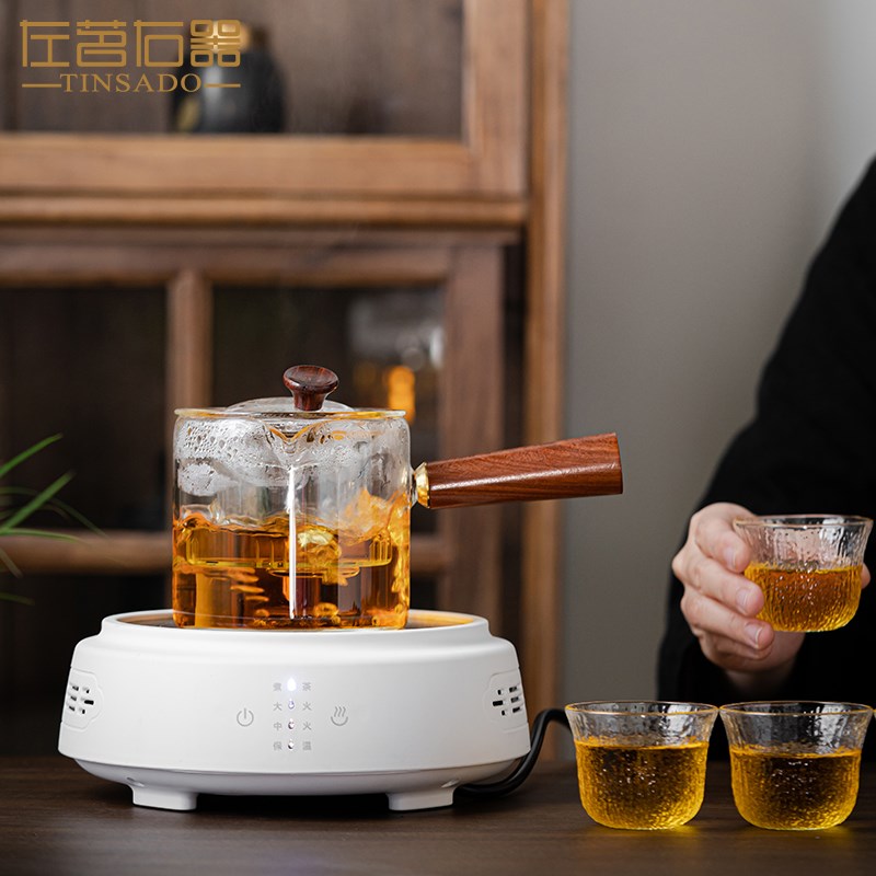 左茗右器电陶炉煮茶器耐热玻璃壶专用煮茶炉多功能大功率家用煮炉