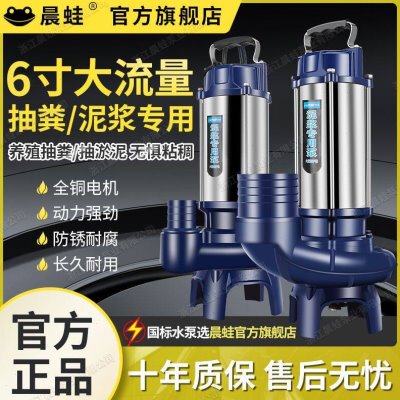泥浆泵家用化粪池泵养殖场抽粪排污鱼塘清淤泥220V污水泵抽泥浆泵