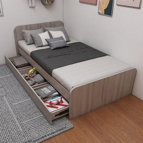 一米二单人床1米1.2米小户型箱体床简约家用成人收纳储物小床房间