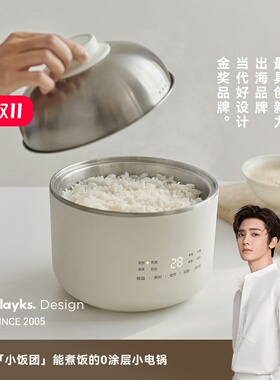 olayks立时电火锅家用宿舍一人食不锈钢多功能一体锅小型电煮锅