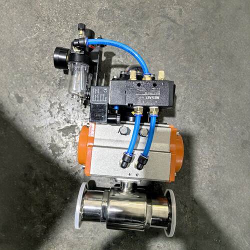 气动三联件快装球阀 Q681F-16P DN25  气动球阀Q611F-16P 卫生级